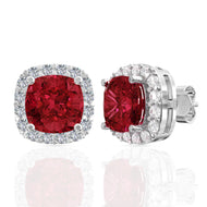 925 Sterling Silver Sparkling Pop Pink Studs