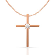 Men's Diamond Cut Cross Silver Locket