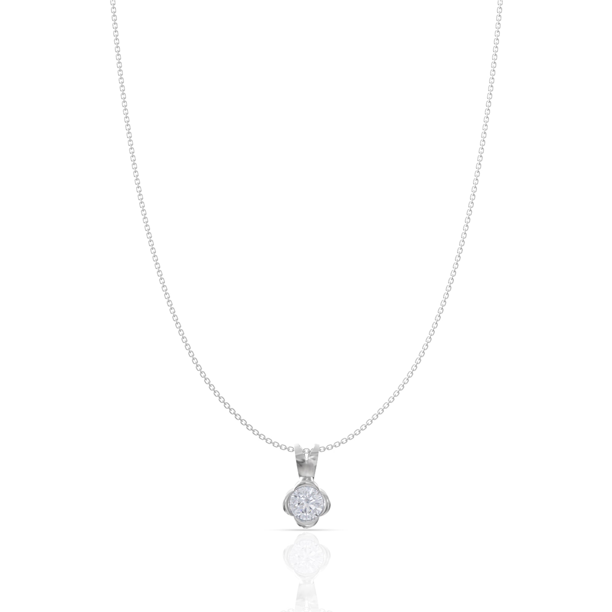 Charming Floral Silver Pendant