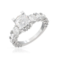 Silver Zircon Embrace Ring