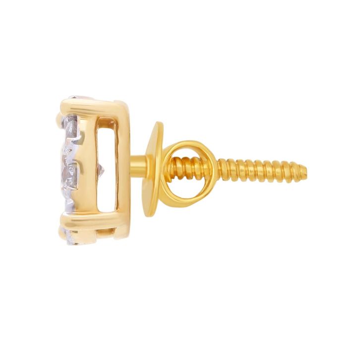 18K Dazzling Elegant Floral Stud Earrings