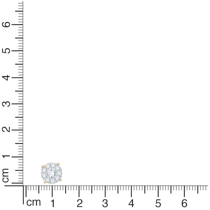 18K Dazzling Elegant Floral Stud Earrings