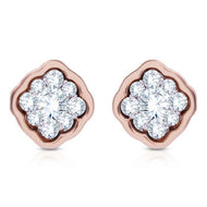 Classic Elegance 18K Gold Square Stud Earrings
