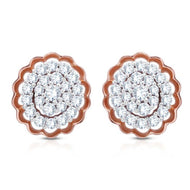 18K Colourful Floweret Studs for Classic Elegance