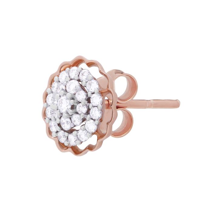 18K Colourful Floweret Studs for Classic Elegance