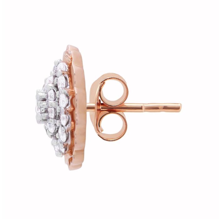 18K Colourful Floweret Studs for Classic Elegance