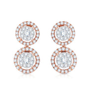 Double Bloom Elegance Studs 18K