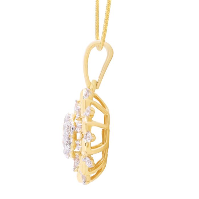 Enchanting Floral Diamond Pendant