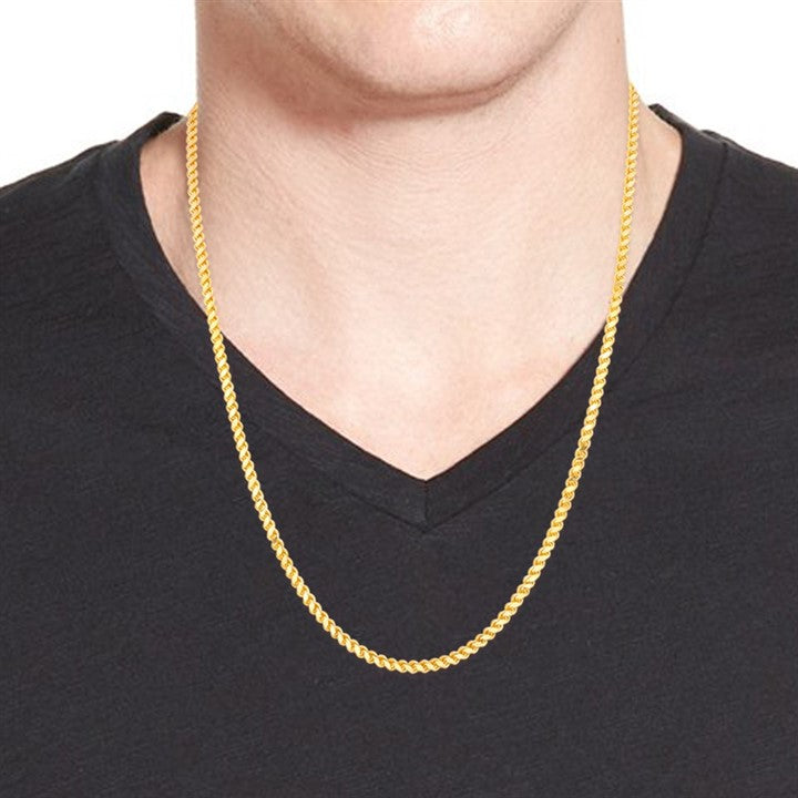Lustrous Slim Gold Chain For Men