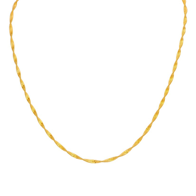Ritzy Swirl Womens Gold Chain