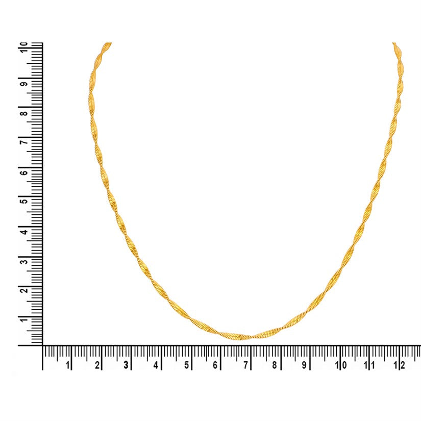 Ritzy Swirl Womens Gold Chain