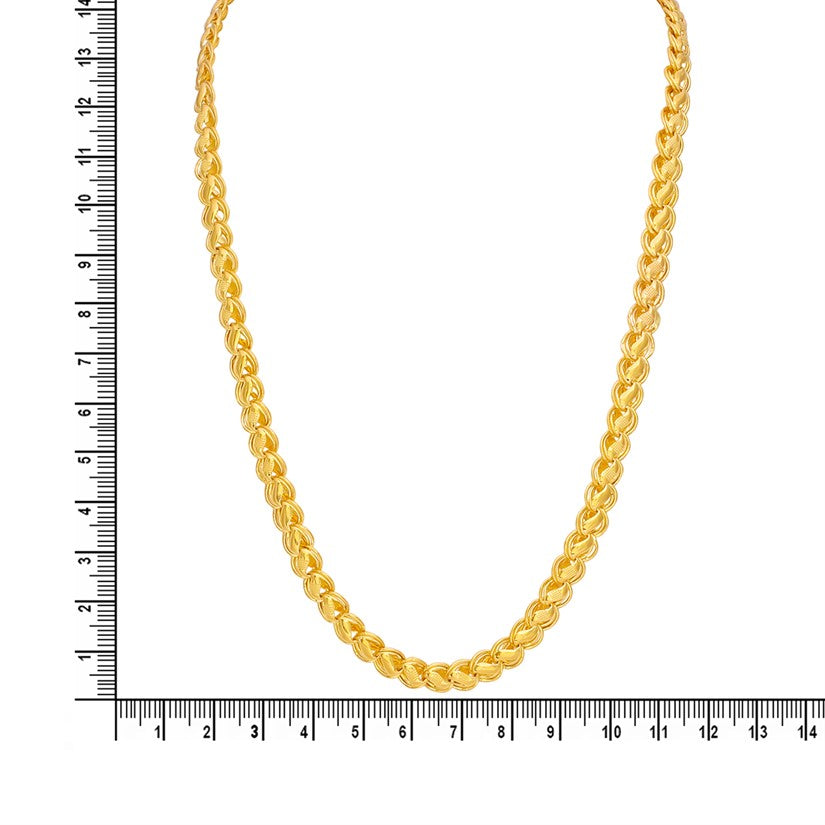 Elegant Swirl Gold Chain For Men