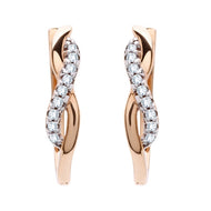 Stylish Swirl Gold Hoops