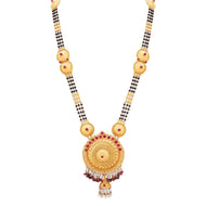 Vibrant Floral Elegance 22K Gold Long Mangalsutra