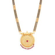 Classic Floral Elegance 22K Gold Long Mangalsutra