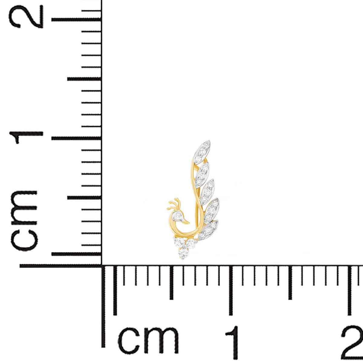 Luxurious Peacock Dazzle Diamond Nath