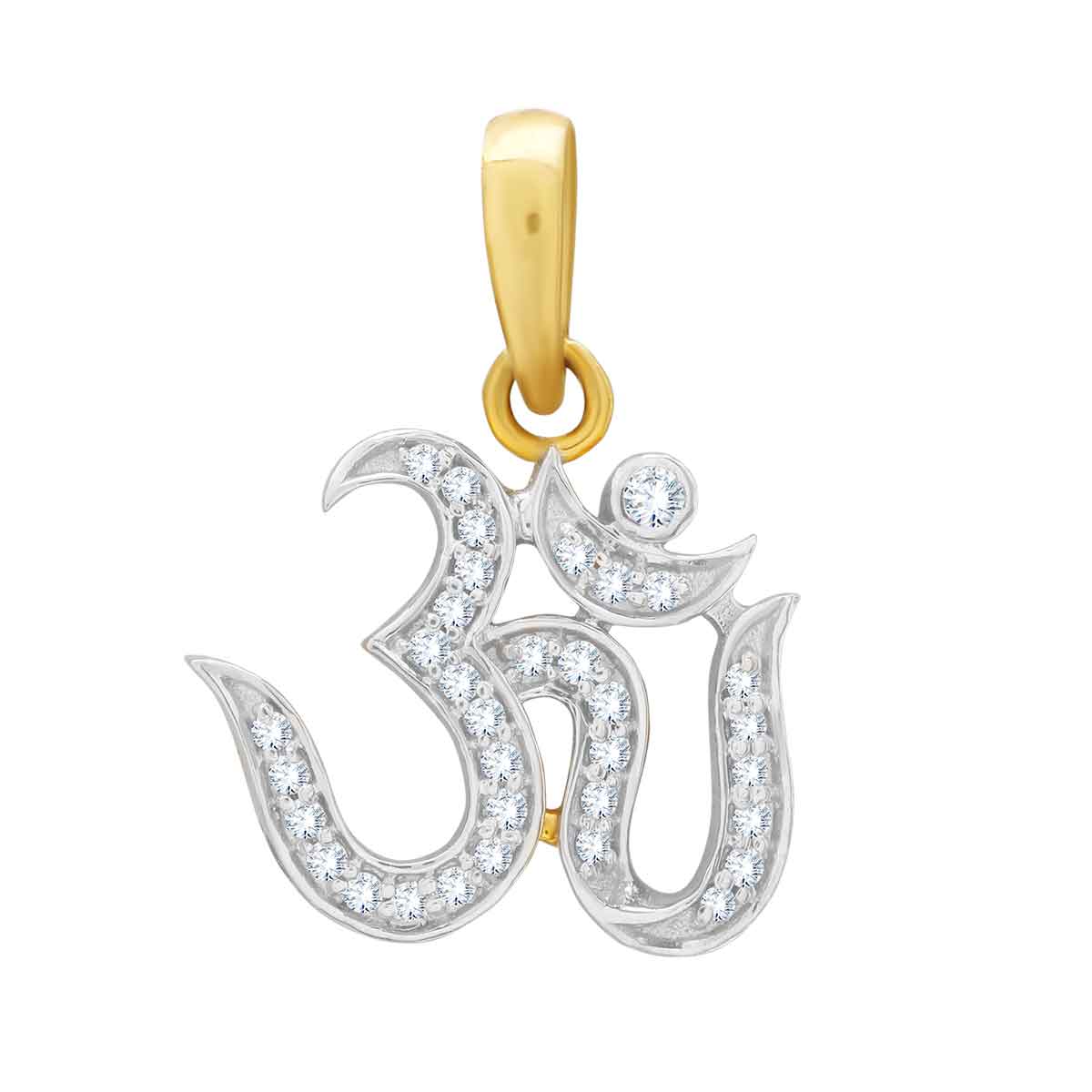 Aesthetic Diamond Studded OM Pendant