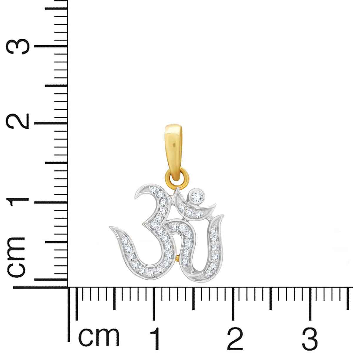 Aesthetic Diamond Studded OM Pendant