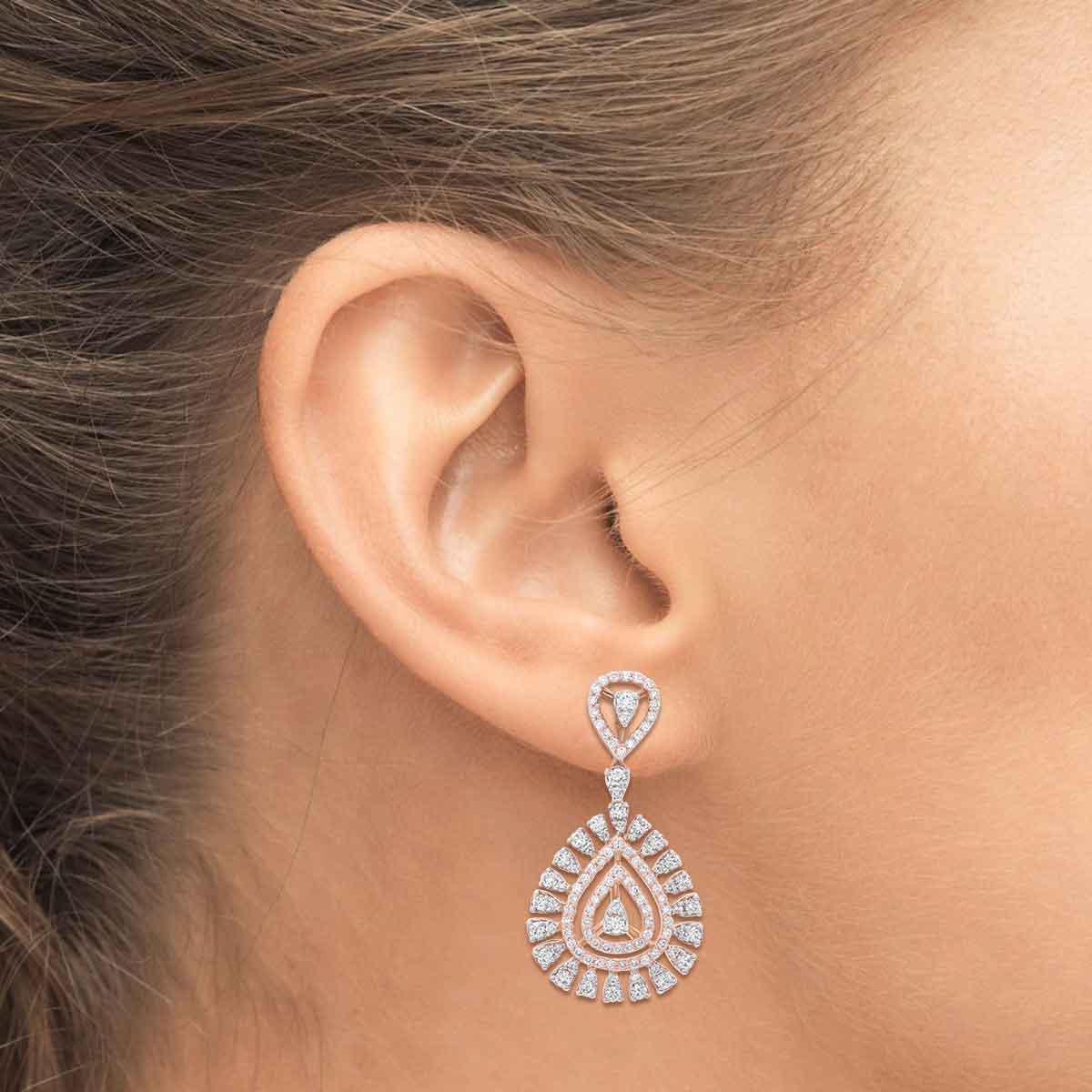 Alluring Starry Elegance Diamond Danglers