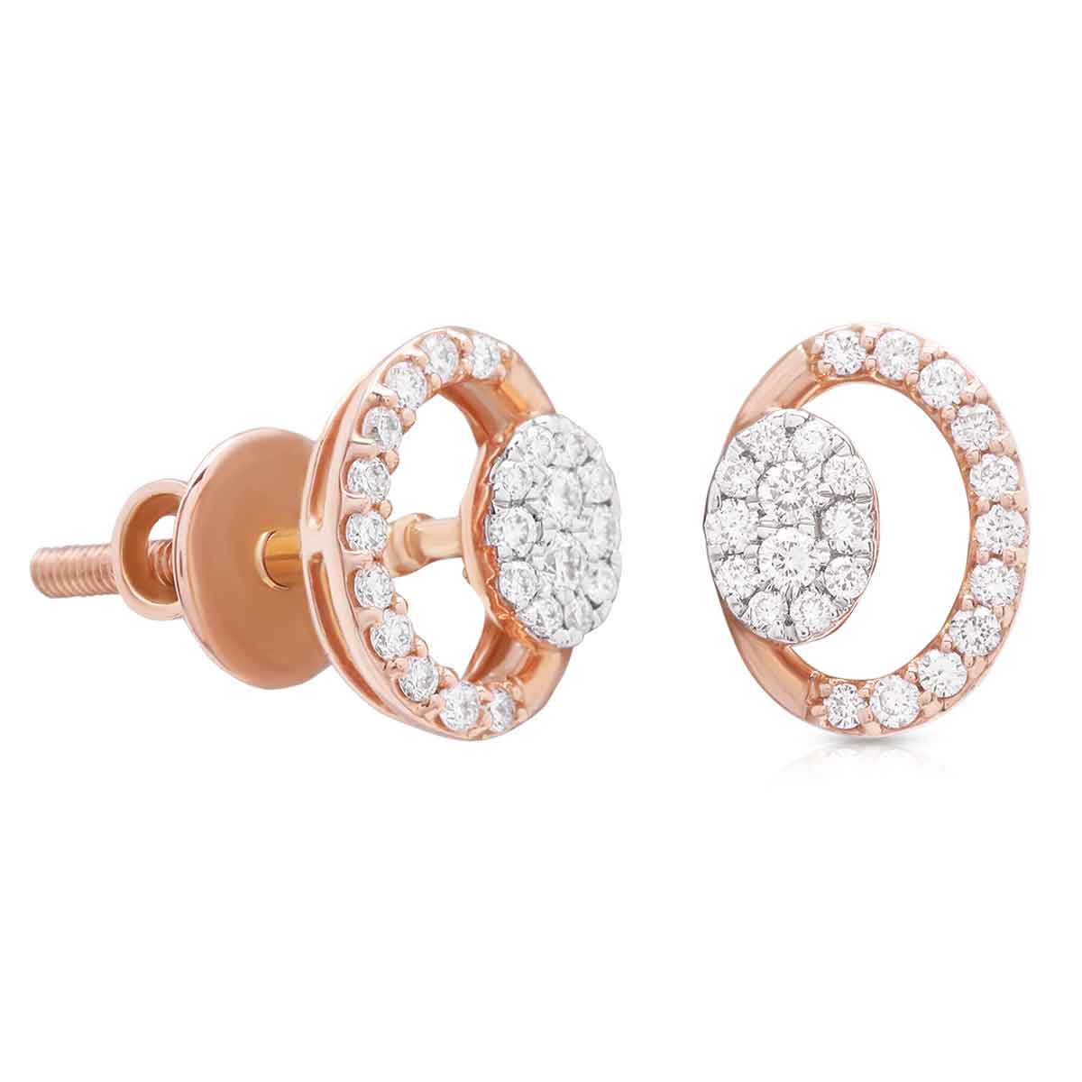 18K Rose Gold Studs for Everyday Wear