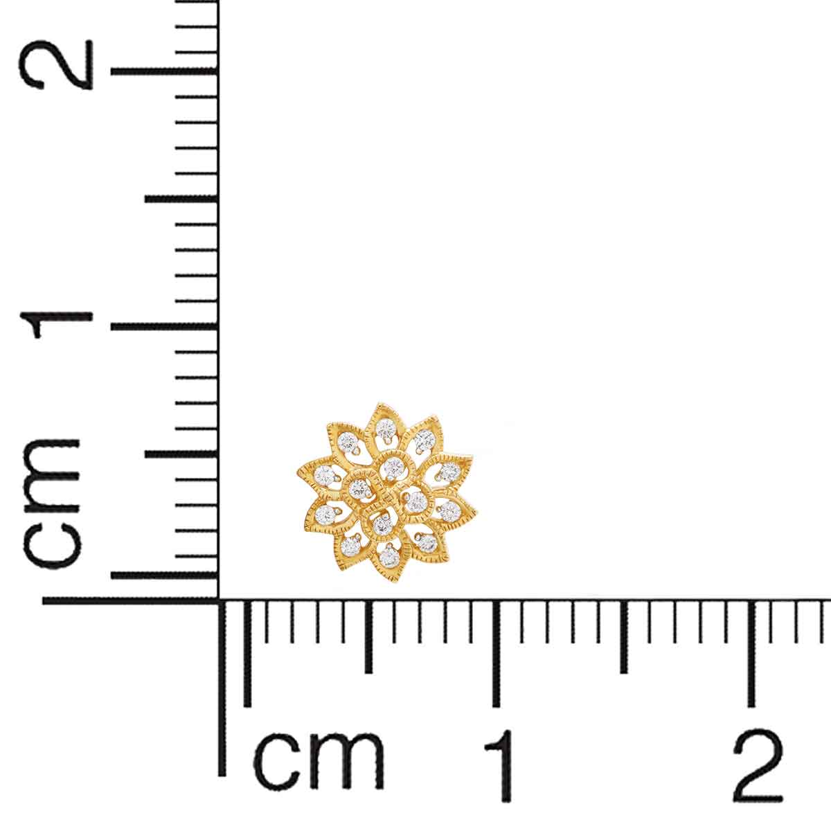 Elegant Petal Motif 18K Diamond Floral Studs
