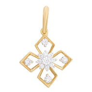 Sophisticated Floral Charm Diamond Pendant