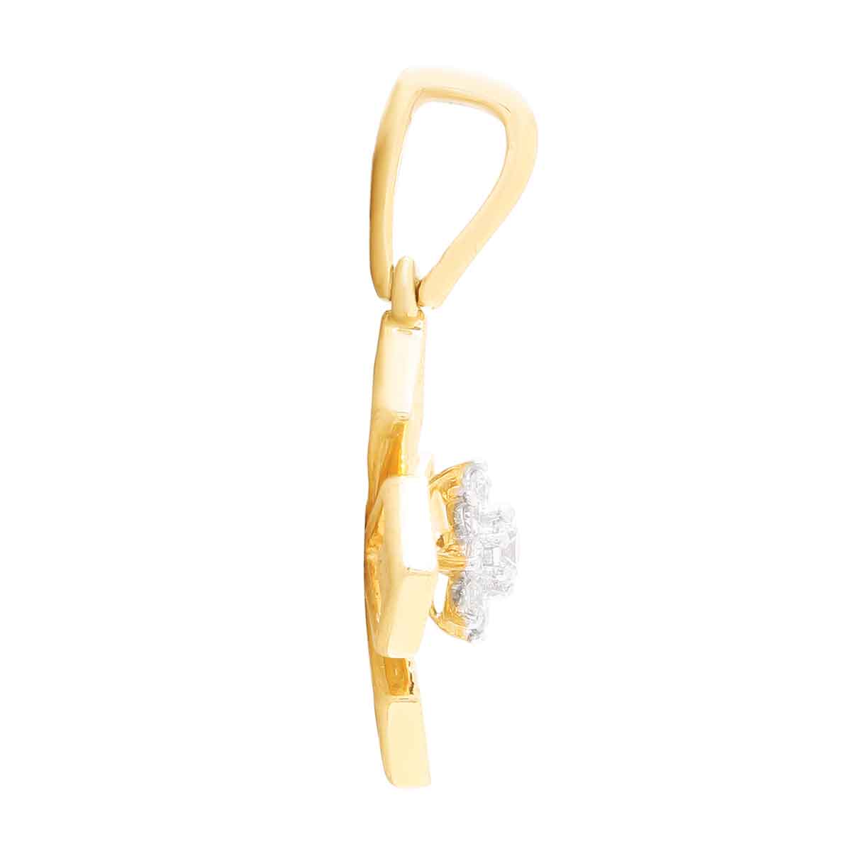 Sophisticated Floral Charm Diamond Pendant