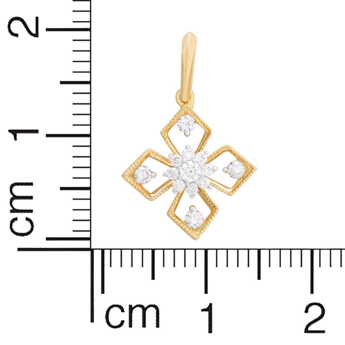 Sophisticated Floral Charm Diamond Pendant