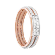 Spiral Brilliance Diamond Ring for Men 18K