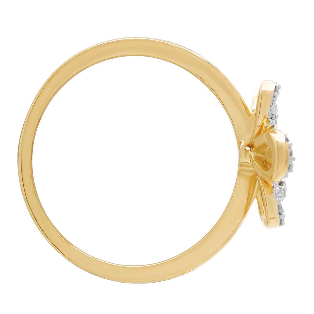 Floral Petal Charm Diamond Ring for Women