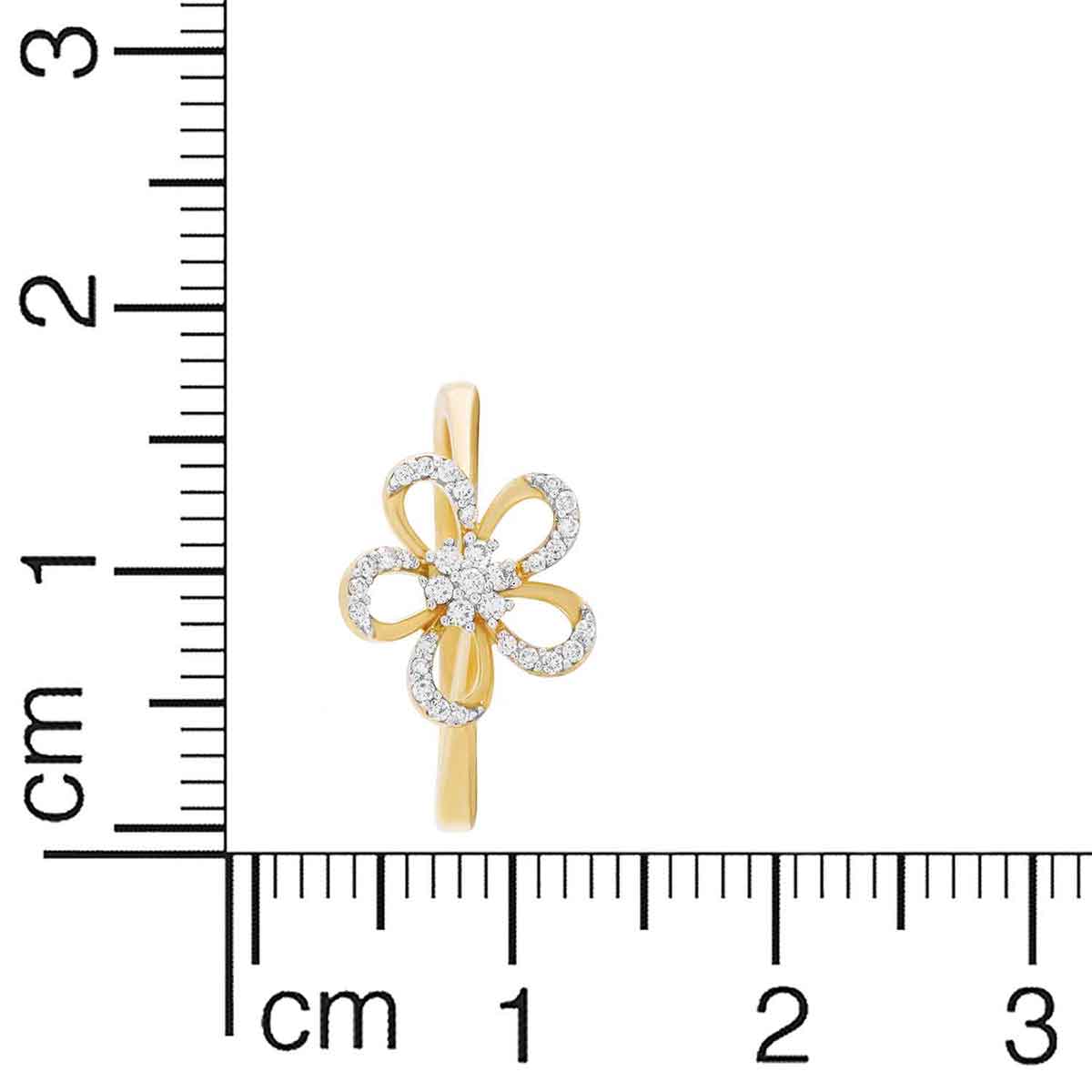 Floral Petal Charm Diamond Ring for Women