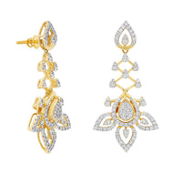 Petal Elegance Diamond Danglers for Graceful Radiance