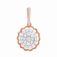 Shimmering Blossom Diamond Rose Gold Pendant