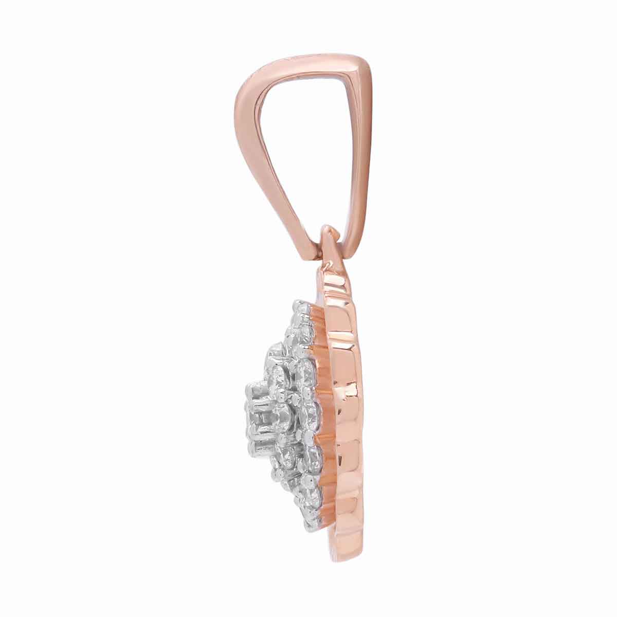 Shimmering Blossom Diamond Rose Gold Pendant