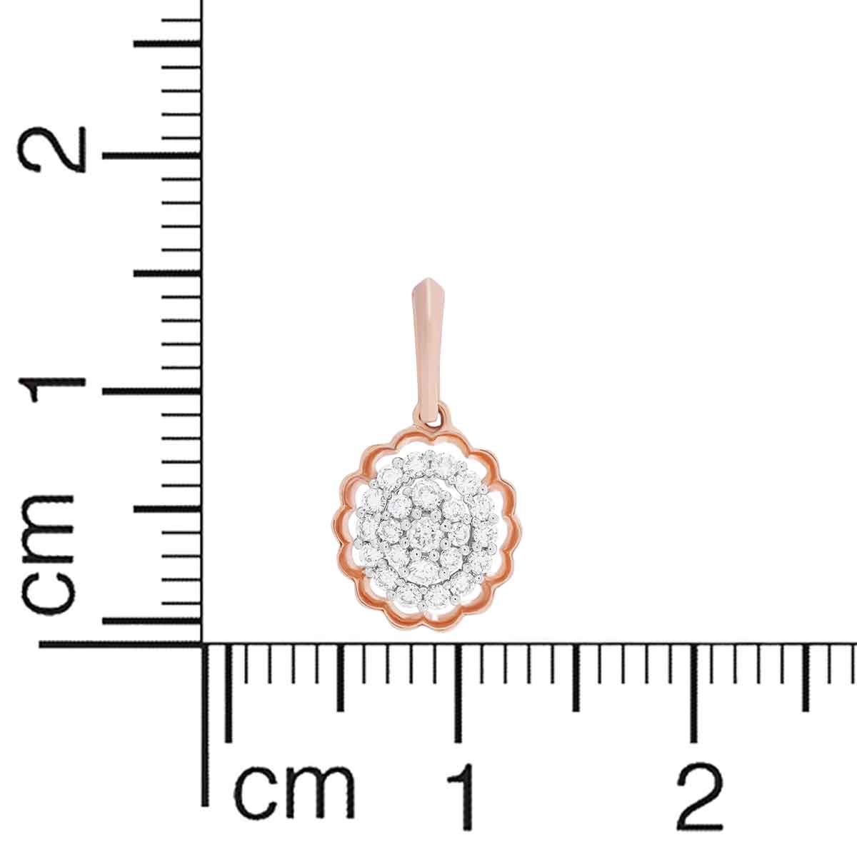 Shimmering Blossom Diamond Rose Gold Pendant