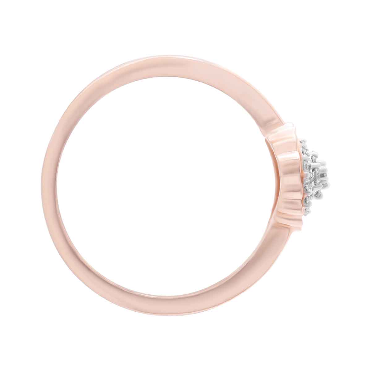 Radiant Floral Charm Diamond Ring for Women