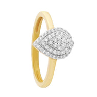 Sparkling Dew Drop Diamond Ring for Women