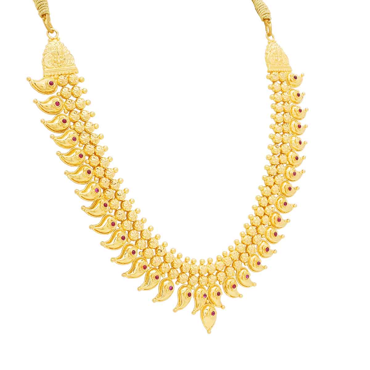 Classic Paisley Elegance Gold Short Necklace