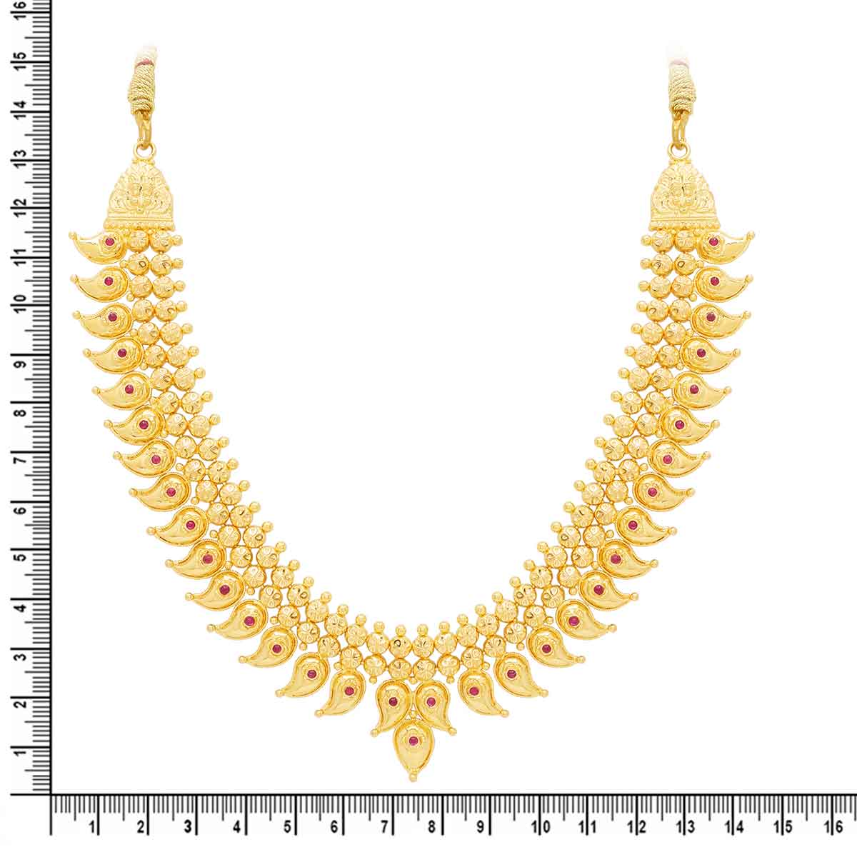 Classic Paisley Elegance Gold Short Necklace