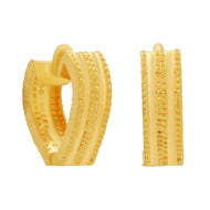 Elegant 22K Gold Heart Hoops
