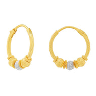 Elegant 22K Gold Hoops with Vintage Flair