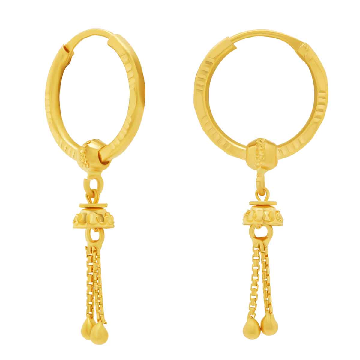 22K Contemporary Elegance Hoops for Daily Shine