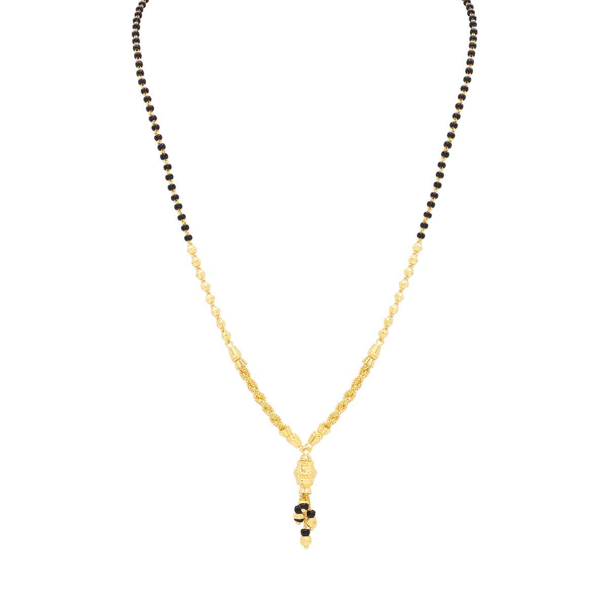 Effortlessly Stylish 22K Gold Short Mangalsutra