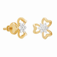 Dazzling 18K Clover Studs