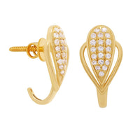 18K Gold Stud Earrings with Charming Clover Petals_GERD20002390