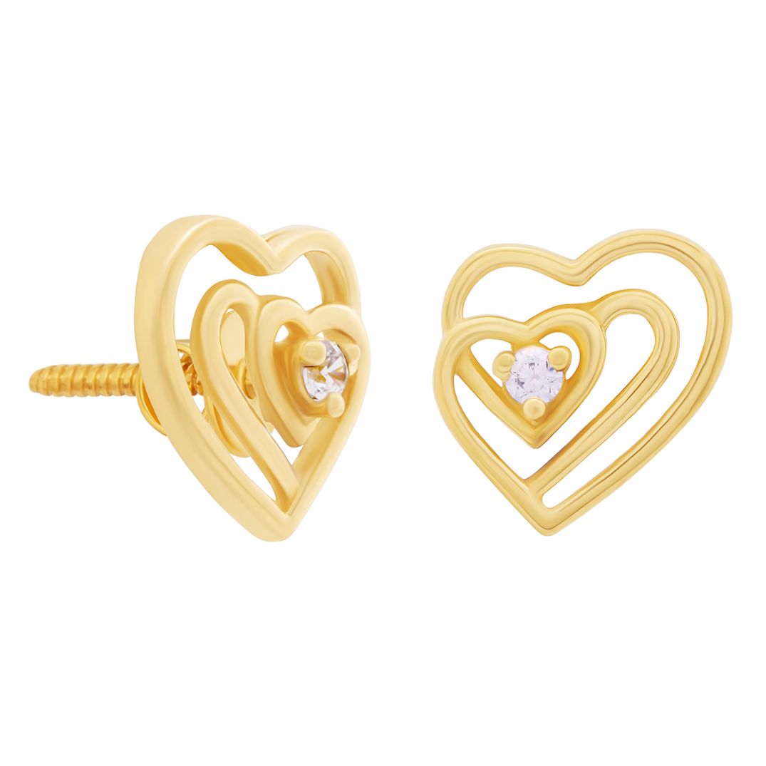18K Gold Floral Grace Stud Earrings