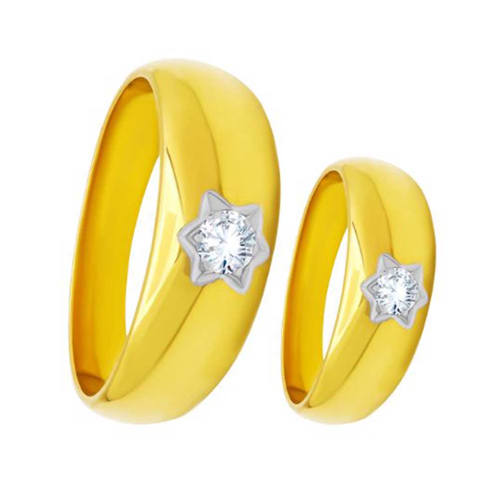 Charming Glow Diamond Couple Band