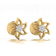 Radiant Sunshine Gold Floret Studs 18K