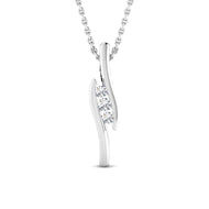 Slender Shine Diamond White Gold Pendant
