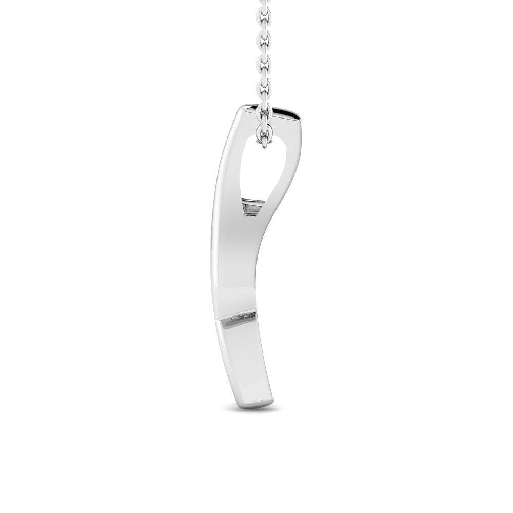 Slender Shine Diamond White Gold Pendant